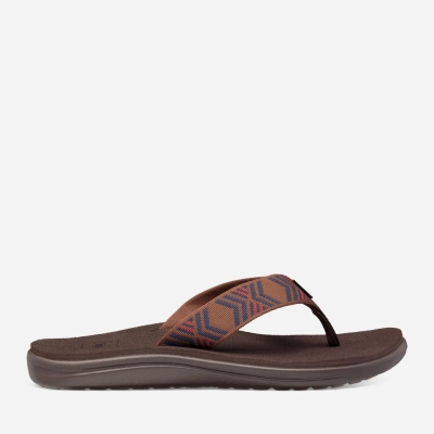 Teva Voya - Men's Teva Flip Flops - Brown | India (GMZB96712)